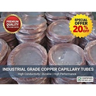 Copper Capillary Tube High Purity - OD 0.145 inch (3.683 mm) to OD 0.0.15 inch (3.81 mm) - JIS H3300