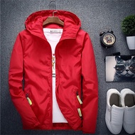 Jacket Mens Large Size Summer Bomber Spring Windbreaker cloth Streetwear Coat Hood  Fashion Male Clo