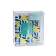 Samily - PETIT 水樽 & 矽膠折疊收納盤禮品裝 - 粉綠色