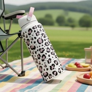 1pc 20oz/26oz/32oz Insulated Water Bottle with Straw, Leak-Proof, Reusable, Wide Mouth, Straw Cap, f