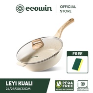 Ecowin Non Stick Pan Wok Medical Stone Fry Pan PFOA & PTFE Free Suitable For All Stoves Cooking pan