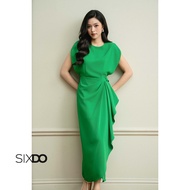 SIXDO Green Silk Sarong Dress (Green Silk Sarong Dress)