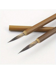 3入組毛鉤線精細畫筆,書法筆,藝術筆桿,油畫筆
