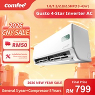 Comfee ECO+ AI Inverter Air Conditioner (1HP/1.5HP/2HP/2.5HP) R32 4 Star Wifi Aircond