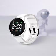 นาฬิกาคู่สำหรับผู้หญิงผู้ชายนาฬิกาดิจิตอล LED สีสันสดใสสำหรับทุกเพศกีฬานักบินอวกาศนาฬิกาของเล่นไฟฟ้ากลม