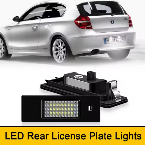 2Pcs Canbus LED White License Plate Lights For BMW E81 E87 F20 F21 E63 E64 F06 F12 F13 Z4 E85 E86 E8