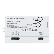 Tuya WiFi Smart Switch Energy-Saving DIY Timer 1CH 7-32V USB 5V 2.4G WiFi Smartlife Home Automation Module for Alexa Google Home IFTT