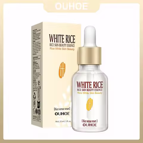 White Rice Face Serum Shrink Pores Reduce Fine Lines Nourishing Skin Boosts Elasticity Moisturizing 