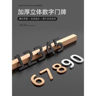 Apartment House Number Plate House Number Customized House Number Acrylic Number House Number Plate Floor Guide Sign Sign English Letter Creative Hotel Hotel Apartment Room Dormitory Rental Door Sticker High-End Three-Dimensional 3D Signage Plate