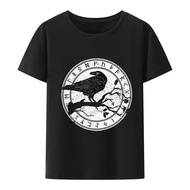 Raven of Odin Norse Runes Tattoo T Shirt for Men's Fashion Print T shirt Short Sleeve Viking Ragnar Tee Tops Apparel XS 4XL XS-6XL