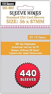 Sleeve Kings Standard USA Card Sleeves 56 X 87 mm (4x110 Pack, 440 Sleeves)