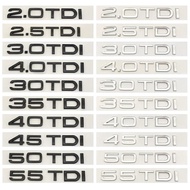 ABS 1.9 2.0 2.5 2.7 3.0 4.0 30 35 40 45 50 55 TDI Badge Emblem Car Tail Rear Trunk Sticker For Audi 