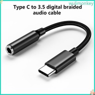 WU Type C to Auxiliary Auditory Cable Soft Braided Video Line Sound Conversion