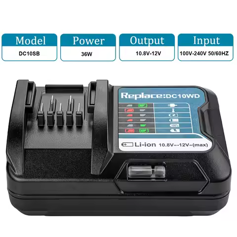DC10WD Battery Charger Replace For MAKITA 10.8V 12V BL1016 BL1021B BL1041B FD05 DT03 RJ03Z SH02Z PH0