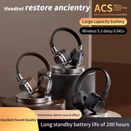 2025 New 5.3 Foldable Wireless Bluetooth Headsets Headset Gamer Choice Retro Over Ear Headphones DJ 