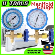 Manifold Gauge R32 R410a R134a R22 Air Conditioner Car Recharge Pressure Gauge Car Aircond Kereta Ai