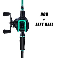 FRRTC Fishing Rod and Reel Set 1.65M/1.8M 5.5/6 Feet Casitng Set Left Right Hand Fishing Reel Freshw
