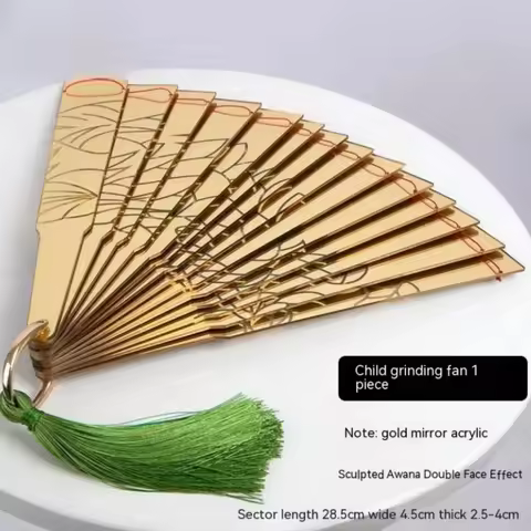 2026 Top Quality Upper String No.2 Douma Cosplay Folding Fan Japanese Pattern Art Craft Gift High-En
