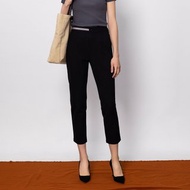 【Icare】單邊織帶裝飾黑色西裝長褲(M-L) | 女長褲 西裝長褲
