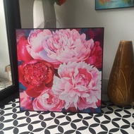 Peony painting - canvas print size 60x60cm