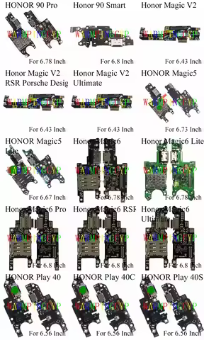 USB Plug Charger Sub Board Flex Cable For HUAWEI HONOR 90 Pro Smart Magic5 V2 RSR Design Ultimate Li
