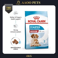 Royal Canin Medium Starter Mother & Babydog ( 4kg ) Dry Dog Food - Size Health Nutrition - Dog Food 