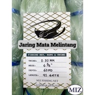 030 x 6 3/4"(171MM) x 60MD x 91.4MTR Mata Melintang Fishing Net Jaring Tangsi Pukat Ikan Pari Ikan B