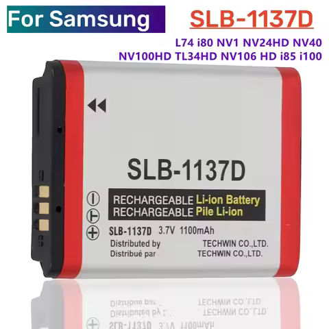 1-2Pcs SLB 1137D SLB-1137D SLB1137D Camera Battery for Samsung NV100HD TL34HD NV106 HD i85 i100 L74 