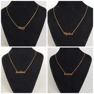 Necklace With Pendant Good Meaning Gold Laser Stainless Steel