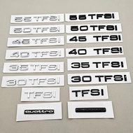 3D ABS Car Letter Logo 30 35 40 45 50 55 TFSI Quattro Emblem Rear Trunk Badge Sticker For Audi A4 A5