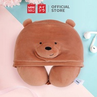 MINISO หมอนรองคอตัวUมีฮู้ด We Bare Bears