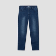 DAVIE JONES กางเกงยีนส์ Slim Tapered Fit Jeans RE0004 สีกรม