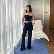 BEETLE - Mabello Flare Pants | Mid-Waist Flare Pants Lengthening Pants