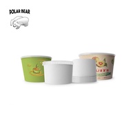 50pcs Paper Bowl 220cc , 260cc , 320cc , 390cc ,520cc with Lid- Disposable Paper Bowl