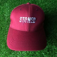 STONED MAROON HIGH QUALITY CAP 💯 READYSTOCK