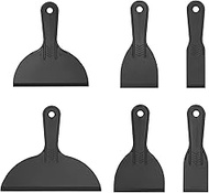 Generic High-Quality Plastic Putty Knives Set 6Pieces Wall Putty Filler Spatula Scrapers for Patching, Smoothing, and Filling