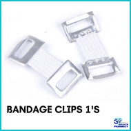 ELASTIC BANDAGE WRAP STRETCH METAL CLIP FIXATION CLAMPS HOOKS / BANDAGE CLIPS 1'S