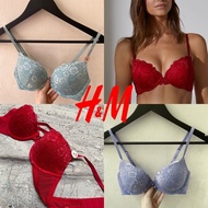 H&m Hush Emerald Lace Plunge Pushup Bra Import Branded 34B 34C 34D 36B 36C 38B 38C Push Up Bra