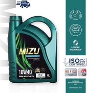 Mizu 10W-40 Semi Synthetic Engine Oil Lubricant API ISO 9001 SGS (4L) foc sticker