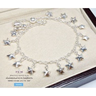 92.5% Pure Silver Bracelet Heart-Shaped + 1 Bell Medium-Sized Necklace Free 6.5-7 Inches: H0442