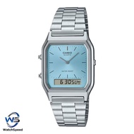 Casio Vintage Analog Digital Turquoise Blue Dial Quartz AQ-230A AQ-230A-2A1 Unisex Watch