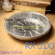 Aluminum Foil Cup Round 23 cm RX 1200 + Bestfresh Mica Lid Round Alufoil/ RX 1200 + Best Fresh Mica 