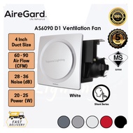 Airegard AS6090 D1 - 4" Exhaust Fan Ventilator [Silent Series] Round Panel Cover /Air Ventilation Ex