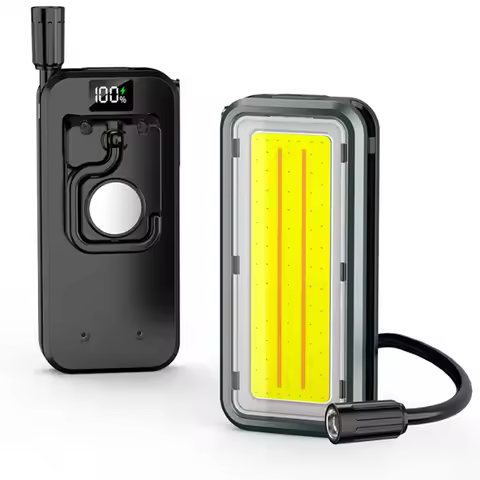 Professional COB XPE LED Pocket Emergency Flashlight 4000mA USB Fishing Floodlight Magnet Garage Ins