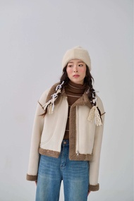 umore.made 🍂 crunchies suede jacket แจ็คเก็ตหนังกลับ ด้านในบุขนนุ่มนิ่ม