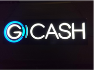 GCASH POLYETHYLENE BOARD NEON LIGHT LED SIGNAGE