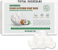EDSRDRUS 2LB Clear Glycerin Soap Base DIY Handmade Soap Moisturizing Melt and Pour Soap Base for Cra
