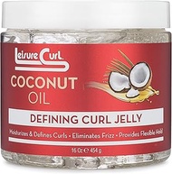 Coconut Oil Defining Curl Jelly, 16 oz for Moisturizes, Defines Curls, Eliminates Frizz, Provides Flexible Hold
