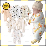 (0-7months) Long Sleeve Baby Rompers Hand Cover Nightwear Newborn Infant Clothes Pyjamas