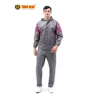 Jas Hujan Karet TIGER HEAD STRETCH AXELO 68279 Elastis Jaket Celana Setelan Tebal Pria Wanita Dewasa